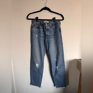 Levi’s distressed wedgie fit jeans